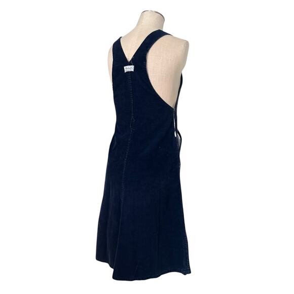 Vintage Madewell Blue Corduroy Overall Dress Womens Sz XS 80s Skater Cottage - Picture 5 of 16